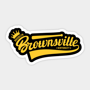 Brownsville New York Brooklyn - Brownsville  Brooklyn Schriftzug - Vintage Brownsville Logo Sticker